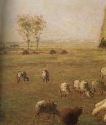 Jean Francois Millet Detail of  Spring,haymow oil painting on canvas